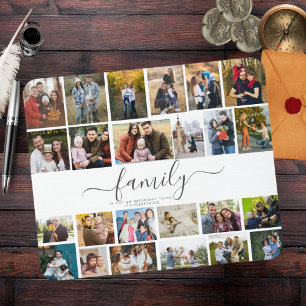 24 Fotokollage Söt familj kärlek minne Musmatta