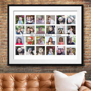 24 Fotomallkollage med Anpassningsbar Text Poster