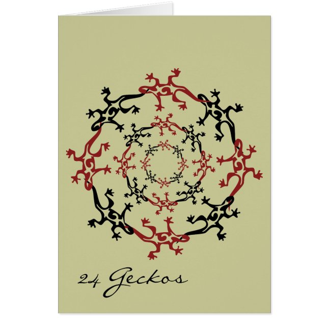 24 Geckos Hälsningskort (Framsidan)