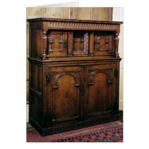 24: Hall skåp, oak, c.1600 Hälsningskort