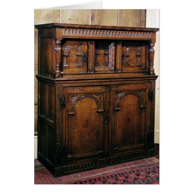 24: Hall skåp, oak, c.1600 Hälsningskort (Framsidan)