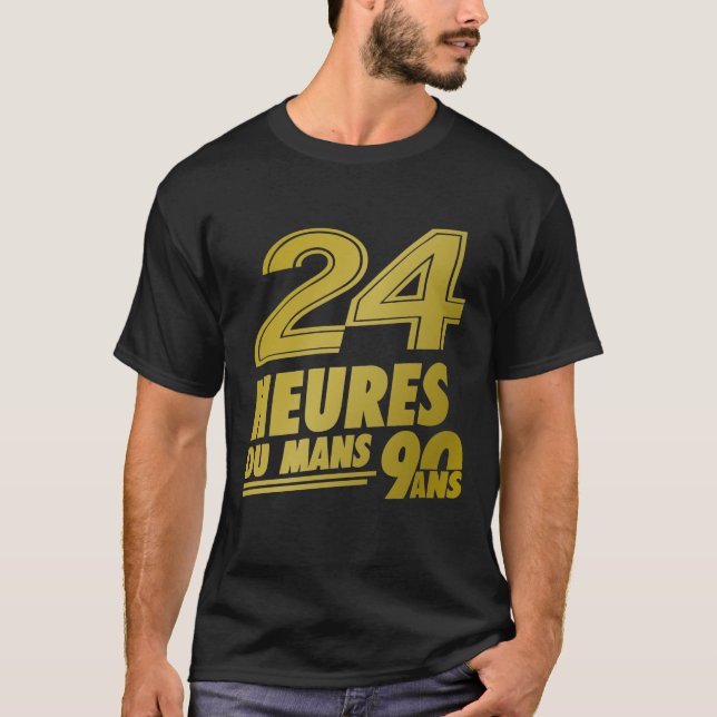 24 Heurs Du Mans 90 Ans Gold T-shirt (Framsida)