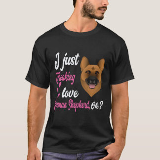 24 Jag älskar verkligen tysk schäferhund OK tysk s T Shirt