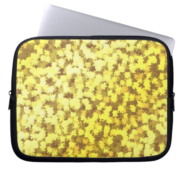 24 k Guld Löv Camo Laptop Sleeve (Framsidan)