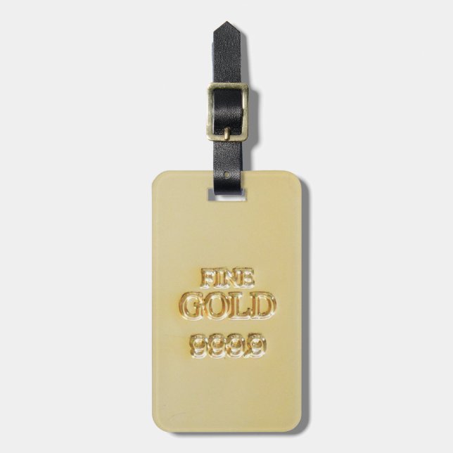 24 Karat Guld Bullion Pub Bagagebricka (Vertikal Framsida)