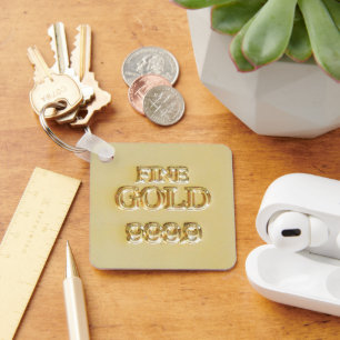 24 Karat Guld Bullion Pub Nyckelring