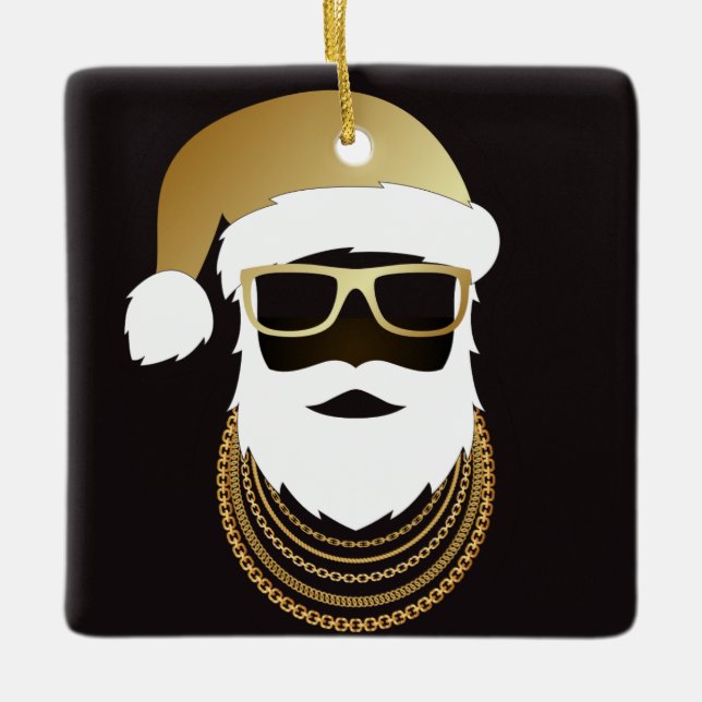 24 Karat Hip hop Santa Ornament (Framsida)