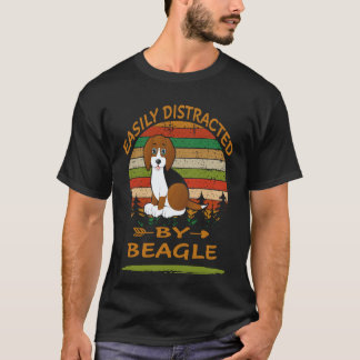 24 Lätt Distraherad Av Beagle T Shirt