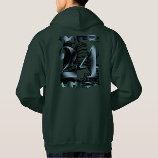 "24 Linjer" Namnteckning Hoodie - Mörk Forest Edi