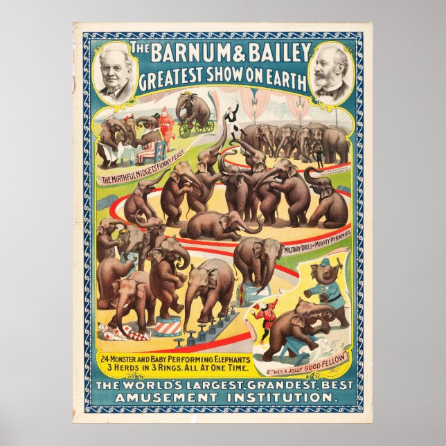 24 Monster och Baby som Poster elefanter (Framsidan)