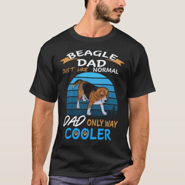 24 Pappa - Beagle Pappa Kylare Beagle T Shirt (Framsida)