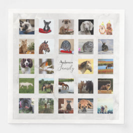 24 PHOTO COLLAGE Marble Partyware Pappersservett