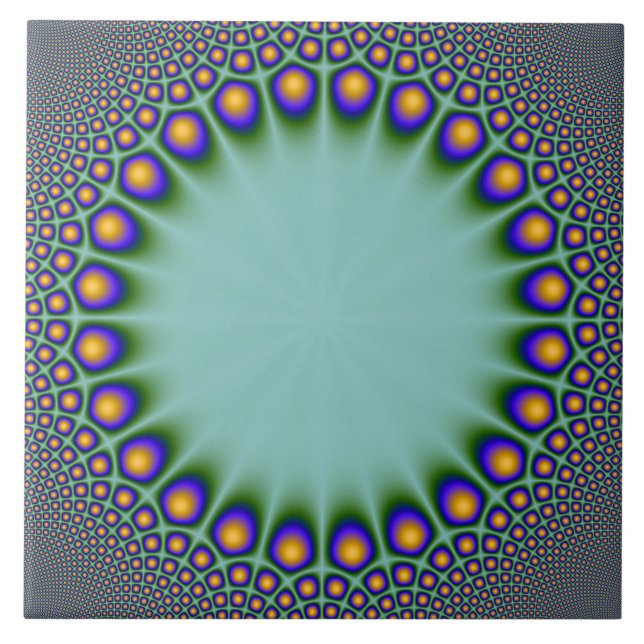 24-punkters cirkulär Ram Kakelplatta (Framsidan)