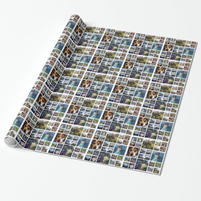 24 roliga foto i Collagepersonlig Presentpapper (Utrullad)