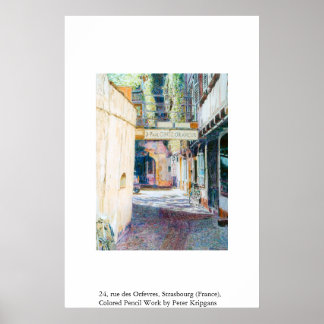 24, rue des Orfevres, Strasbourg (Frankrike) Poster