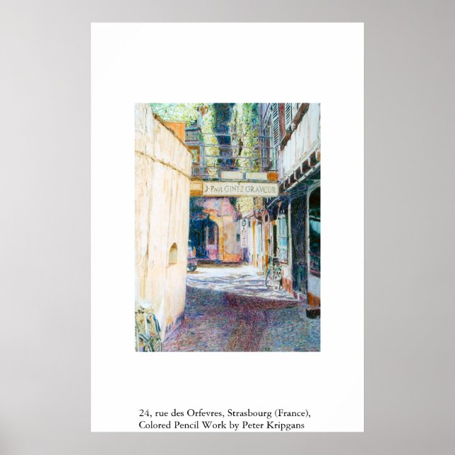 24, rue des Orfevres, Strasbourg (Frankrike) Poster (Framsidan)