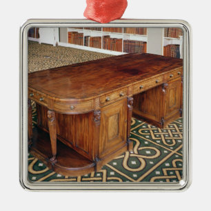 24: Skrivbord vid Thomas den chippendale- jren, Julgransprydnad Metall