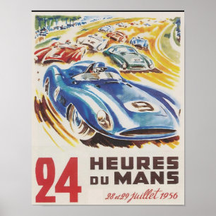 24 timmar för Le Mans Tävling Poster