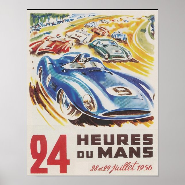 24 timmar för Le Mans Tävling Poster (Framsidan)