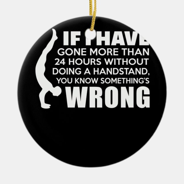24 timmar utan handstoppsgymnastika julgransprydnad keramik (Framsidan)