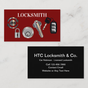 24 timmars Locksmith-Affärskort Visitkort