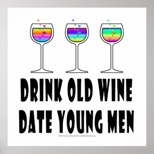 24-tums X 24-tums POSTER - DRYCK GAMLA VIN, DATUM