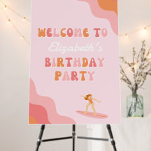 24-tums x 36-tums Anpassningsbar Surfer Girl Brith