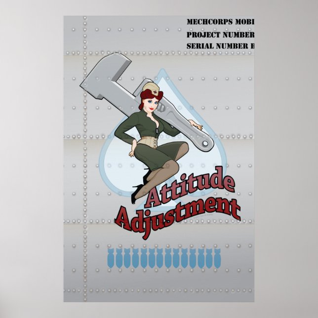 24-tums x 36-tums Attitydjustering Nose Art Poster (Framsidan)