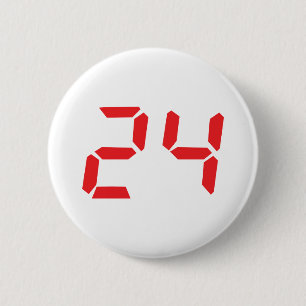 24 twenty-four digitala röda ringklocka numrerar knapp
