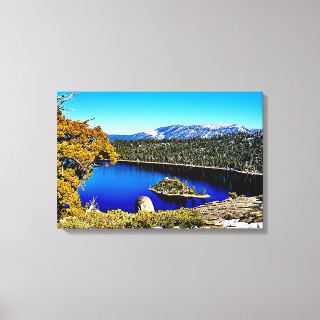 24" X 16" VACKER EMERALD BAY LAKE TAHOE KANVAS (Framsida)