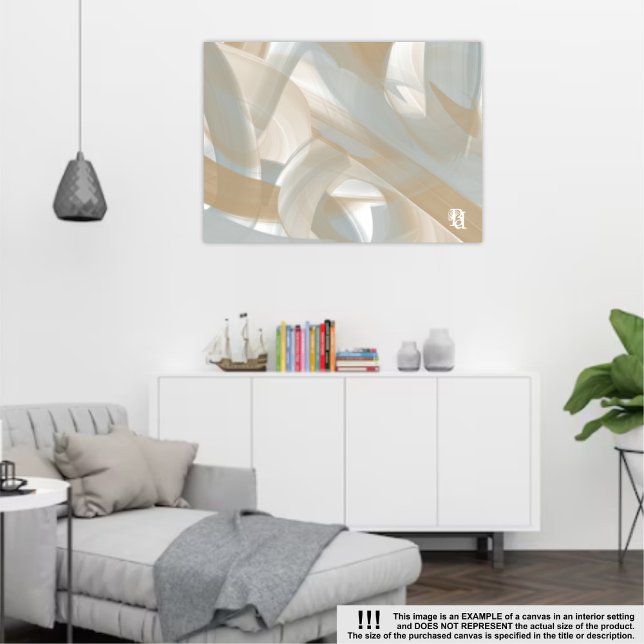 24 x 18-tums Sandy Tornado Trend Abstrakt Art Beig Canvastryck (Skapare uppladdad)