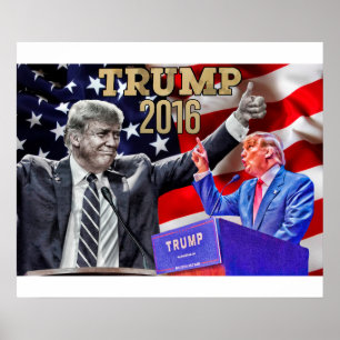 24" x 20", Donald Trump affisch