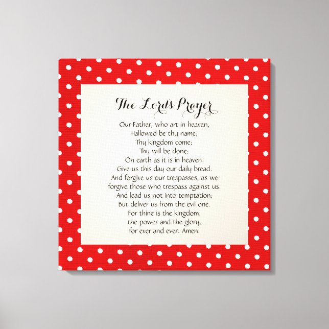 24 x 24 Lord's Prayer Canvastryck (Framsida)