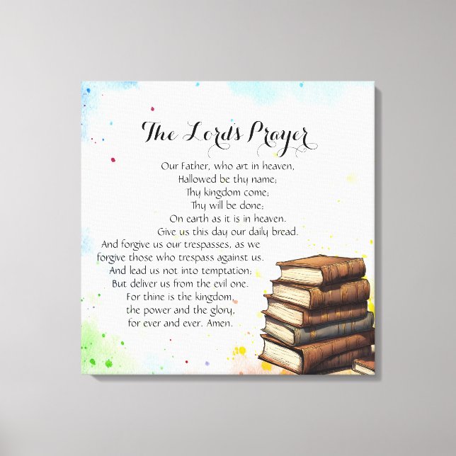 24 x 24 Lord's Prayer-Kanvastrycket Canvastryck (Framsida)