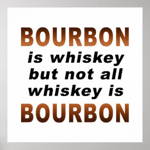 24" X 24" POSTER - Inte all whiskey är BOURBON!