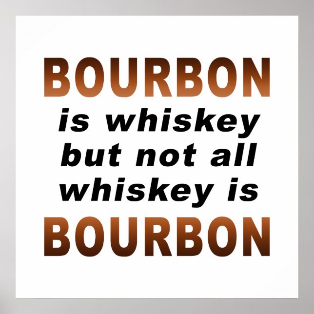 24" X 24" POSTER - Inte all whiskey är BOURBON! (Framsidan)