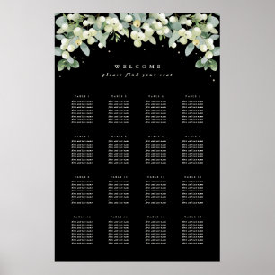 24 x 36 tum, 16 Bord med 8 sätesdiagram Poster