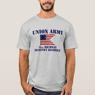 24th Det Michigan infanterit Regiment, T Shirt