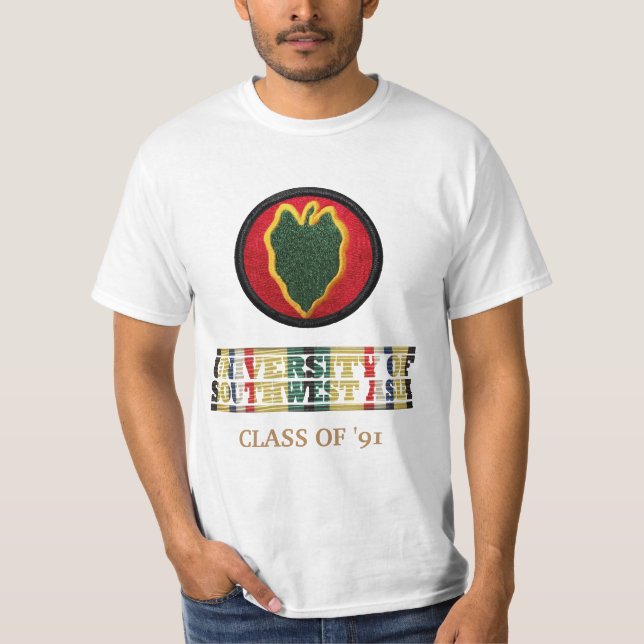 24th Inf. Div. Universiteten av den SouthwestAsien T-shirt (Framsida)