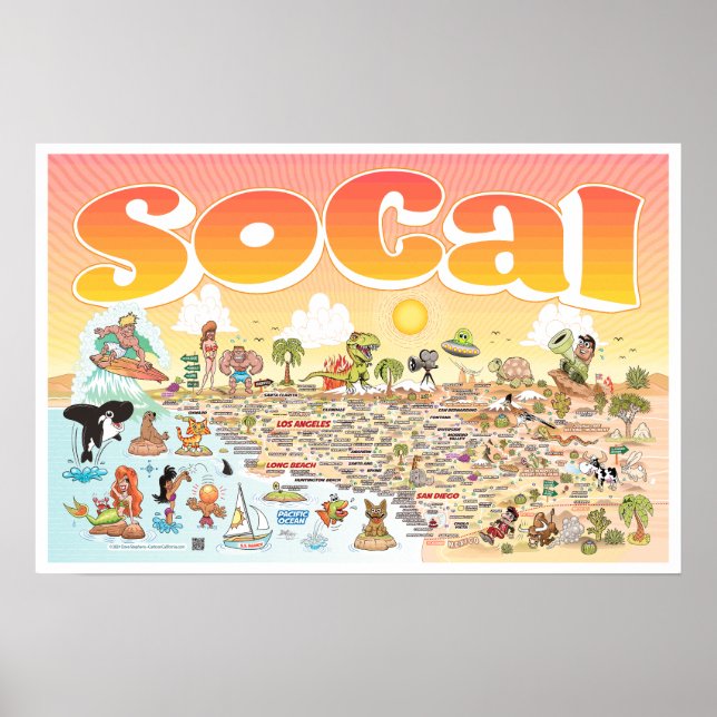 24X16 SoCal Sunset Poster (Framsidan)