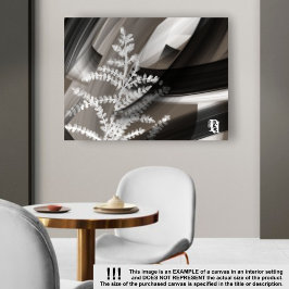 24x18"Terra’s Tender Whisper Abstract Brown Flower Canvastryck