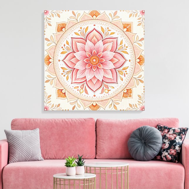 24x24 Personalized Photo Canvas for Wall Décor (Insitu (Vardagsrum))