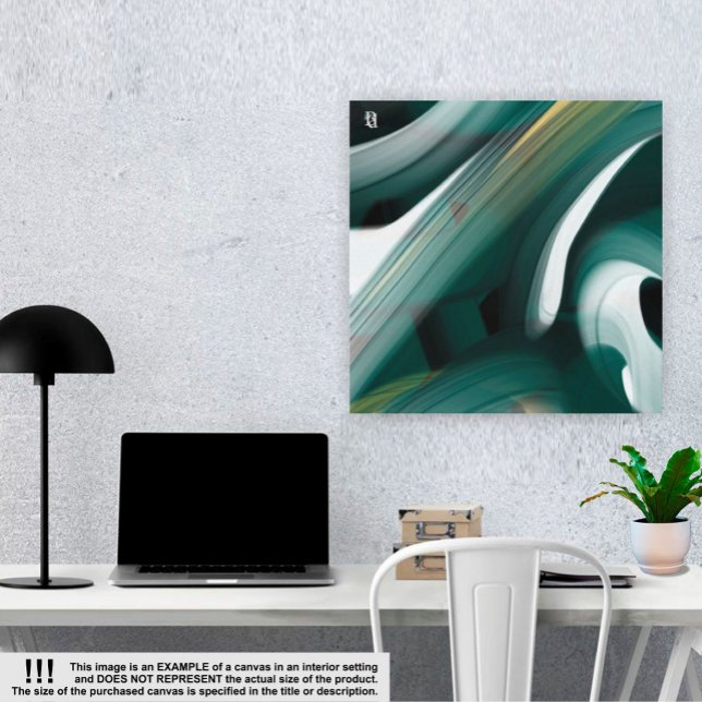24x24-tums Trend Abstrakt Art Canvas Black White-G (Skapare uppladdad)