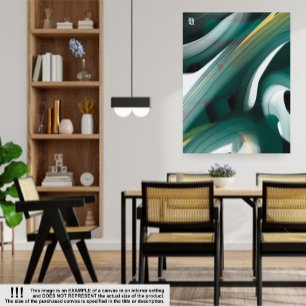 24x36-tums Trend Abstrakt Art Canvas Black White-G