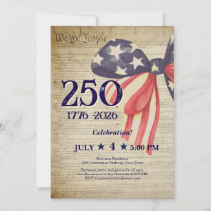 250 4:e juli Patriotiska USA Konstitutionspartiet Inbjudningar