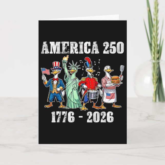 250 Amerika år 1776 2026 250-årsdag Goose U Kort (Framsida)