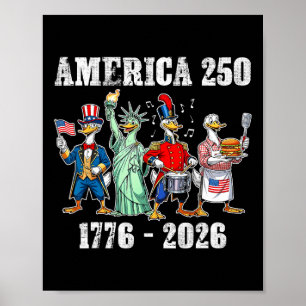 250 Amerika år 1776 2026 250-årsdag Goose U Poster