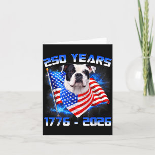 250 Amerika År 1776 2026 Amerikansk Bulldog Hund Kort