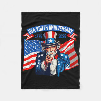 250 Amerika år av frihet 2026 250-årsjubileum U Fleecefilt