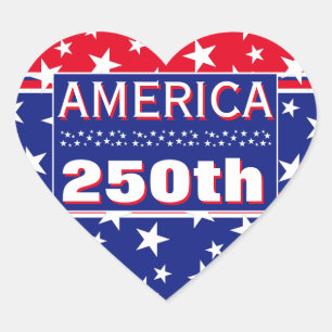 250 AMERIKA HJÄRTFORMAT KLISTERMÄRKE